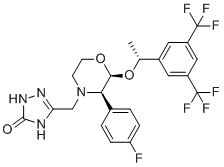 5-[[(2S,3R)-2-[(1R)-1-[3,5-双(三氟甲基)苯基]乙氧基]-3-(4-氟苯基)-4-吗啉基]甲基]-1,2-二氢-1,2,4-三唑-3-酮分子结构 (CAS 1185502-97-9)