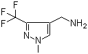 1-甲基-3-三氟甲基-1H-吡唑-4-甲胺分子结构 (CAS 1185532-72-2)