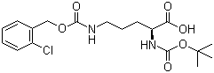 N-叔丁氧羰基-N'-(2-氯苄氧羰基)-L-鸟氨酸分子结构 (CAS 118554-00-0)