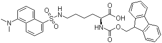 N-Fmoc-N'-丹磺酰基-L-赖氨酸分子结构 (CAS 118584-90-0)