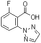 structure of CAS# 1186050-58-7, 2-Fluoro-6-(2H-1,2,3-triazol-2-yl)benzoic acid