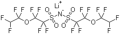 CAS # 1186134-15-5, 1,1,2,2-Tetrafluoro-2-(1,1,2,2-tetrafluoroethoxy)-N-[[1,1,2,2-tetrafluoro-2-(1,1,2,2-tetrafluoroethoxy)ethyl]sulfonyl]ethanesulfonamide lithium salt