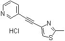 3-[2-(2-甲基-4-噻唑基)乙炔基]吡啶盐酸盐分子结构 (CAS 1186195-60-7)