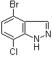 4-溴-7-氯-1H-吲唑分子结构 (CAS 1186334-61-1)