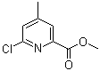 6-氯-4-甲基-2-吡啶羧酸甲酯分子结构 (CAS 1186605-87-7)