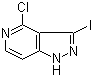 4-氯-3-碘-1H-吡唑并[4,3-c]吡啶分子结构 (CAS 1186647-69-7)