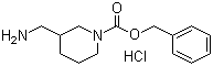 3-(氨基甲基)-1-哌啶羧酸苄酯盐酸盐分子结构 (CAS 1186663-23-9)