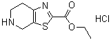 structure of CAS# 1186663-33-1, 4,5,6,7-四氢噻唑并[5,4-c]吡啶-2-羧酸乙酯盐酸盐