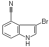 3-溴-1H-吲哚-4-甲腈分子结构 (CAS 1186663-64-8)