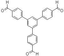 1,3,5-三(4-甲酰基苯基)苯分子结构 (CAS 118688-53-2)