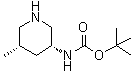 structure of CAS# 1187055-56-6, rel-N-[(3R,5S)-5-Methyl-3-piperidinyl]carbamic acid 1,1-dimethylethyl ester