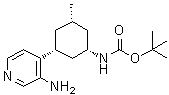 [(1S,3R,5S)-3-(3-氨基吡啶-4-基)-5-甲基环己基]氨基甲酸叔丁酯分子结构 (CAS 1187056-55-8)
