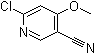 6-氯-4-甲氧基吡啶-3-甲腈分子结构 (CAS 1187190-69-7)