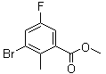 3-Bromo-5-fluoro-2-methylbenzoic acid methyl ester molecular structure (CAS 1187318-53-1)