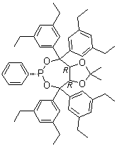 structure of CAS# 1187446-93-0, (3aR,8aR)-4,4,8,8-四(3,5-二乙基苯基)四氢-2,2-二甲基-6-苯基-1,3-二氧杂环戊烯并[4,5-e][1,3,2]二氧杂磷杂卓
