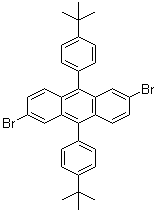 structure of CAS# 1187763-68-3, 2,6-二溴-9,10-二[4-叔丁基苯基]蒽