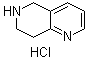 5,6,7,8-四氢-1,6-萘啶盐酸盐分子结构 (CAS 1187830-51-8)