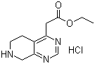 structure of CAS# 1187830-52-9, 5,6,7,8-四氢吡啶并[3,4-d]嘧啶-4-乙酸乙酯盐酸盐