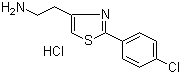2-(4-氯苯基)-4-噻唑乙胺盐酸盐分子结构 (CAS 1187830-55-2)