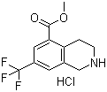 structure of CAS# 1187830-67-6, 1,2,3,4-Tetrahydro-7-(trifluoromethyl)-5-isoquinolinecarboxylic acid methyl ester hydrochloride