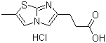 2-甲基咪唑并[2,1-b]噻唑-6-丙酸盐酸盐分子结构 (CAS 1187830-75-6)