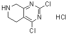 structure of CAS# 1187830-76-7, 2,4-Dichloro-5,6,7,8-tetrahydropyrido[3,4-d]pyrimidine hydrochloride (1:1)