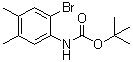 (2-溴-4,5-二甲基苯基)氨基甲酸叔丁酯分子结构 (CAS 1187926-96-0)