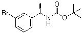 N-[(1R)-1-(3-溴苯基)乙基]氨基甲酸叔丁酯分子结构 (CAS 1187932-25-7)