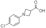 structure of CAS# 1187933-29-4, 1-(4-Chlorophenyl)-3-azetidinecarboxylic acid
