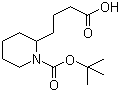1-叔丁氧羰基-2-哌啶丁酸分子结构 (CAS 1187963-87-6)