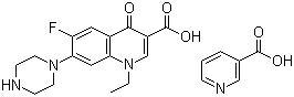 烟酸诺氟沙星分子结构 (CAS 118803-81-9)
