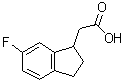 6-氟-2,3-二氢-1H-茚-1-乙酸分子结构 (CAS 1188044-87-2)