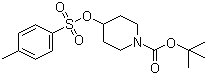 4-(甲苯-4-磺酰氧)哌啶-1-羧酸叔丁酯分子结构 (CAS 118811-07-7)