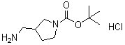 3-(氨基甲基)-1-吡咯烷羧酸叔丁酯盐酸盐分子结构 (CAS 1188264-09-6)