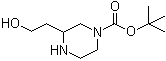 3-(2-羟基乙基)哌嗪-1-羧酸叔丁酯分子结构 (CAS 1188265-73-7)