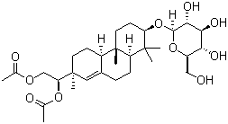 15,16-二-O-乙酰基豯莶苷分子结构 (CAS 1188282-02-1)