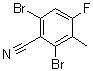 2,6-二溴-4-氟-3-甲基苯甲腈分子结构 (CAS 1188428-64-9)