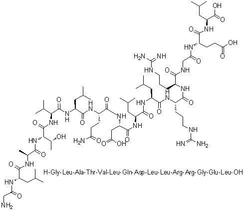 CAS 登录号：1188512-70-0, 甘氨酰-L-亮氨酰-L-丙氨酰-L-苏氨酰-L-缬氨酰-L-亮氨酰-L-谷氨酰胺酰-L-alpha-天冬氨酰-L-亮氨酰-L-亮氨酰-L-精氨酰-L-精氨酰甘氨酰-L-alpha-谷氨酰-L-亮氨酸