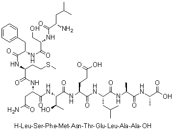 CAS 登录号：1188512-97-1, L-亮氨酰-L-丝氨酰-L-苯丙氨酰-L-蛋氨酰-L-天冬氨酰胺酰-L-苏氨酰-L-alpha-谷氨酰-L-亮氨酰-L-丙氨酰-L-丙氨酸