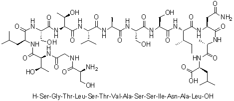 CAS 登录号：1188513-03-2, L-丝氨酰甘氨酰-L-苏氨酰-L-亮氨酰-L-丝氨酰-L-苏氨酰-L-缬氨酰-L-丙氨酰-L-丝氨酰-L-丝氨酰-L-异亮氨酰-L-天冬氨酰胺酰-L-丙氨酰-L-亮氨酸