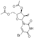 5-溴-2'-脱氧-2'-氟尿苷 3',5'-二乙酸酯分子结构 (CAS 1188522-91-9)