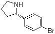 (S)-2-(4-溴苯基)吡咯烷分子结构 (CAS 1189152-82-6)