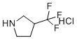 3-(三氟甲基)吡咯烷盐酸盐分子结构 (CAS 1189485-03-7)