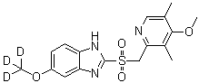奥美拉唑砜-d<sub>3</sub>分子结构 (CAS 1189891-71-1)