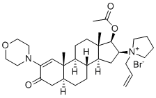 1,2-去氢-3-氧代罗库铵溴化物分子结构 (CAS 1190105-67-9)