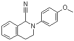 1,2,3,4-四氢-2-(4-甲氧基苯基)-1-异喹啉甲腈分子结构 (CAS 1190129-81-7)