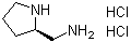 (R)-2-吡咯烷甲胺二盐酸盐分子结构 (CAS 119020-04-1)