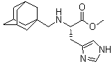 N-(金刚烷-1-基甲基)-L-组氨酸甲酯分子结构 (CAS 1190215-03-2)