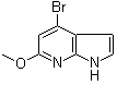 4-溴-6-甲氧基-1H-吡咯并[2,3-b]吡啶分子结构 (CAS 1190310-00-9)