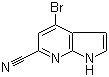 4-溴-1H-吡咯并[2,3-b]吡啶-6-甲腈分子结构 (CAS 1190310-18-9)